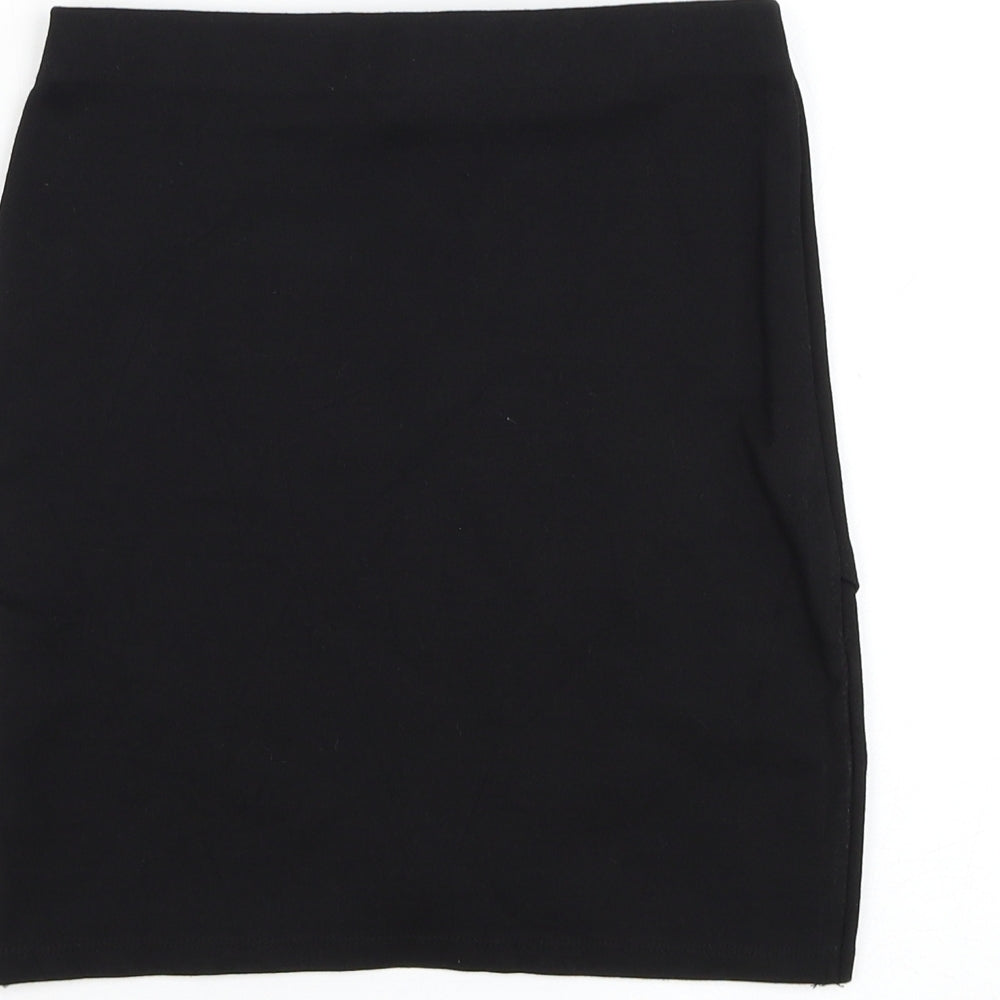 Topshop Womens Black Viscose Mini Skirt Size 6