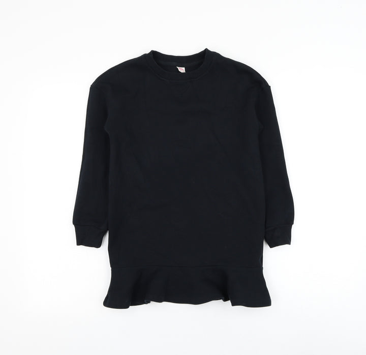 Baleno Girls Black Cotton Pullover Sweatshirt Size 10-11 Years Pullover
