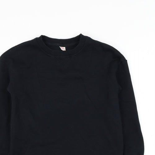 Baleno Girls Black Cotton Pullover Sweatshirt Size 10-11 Years Pullover