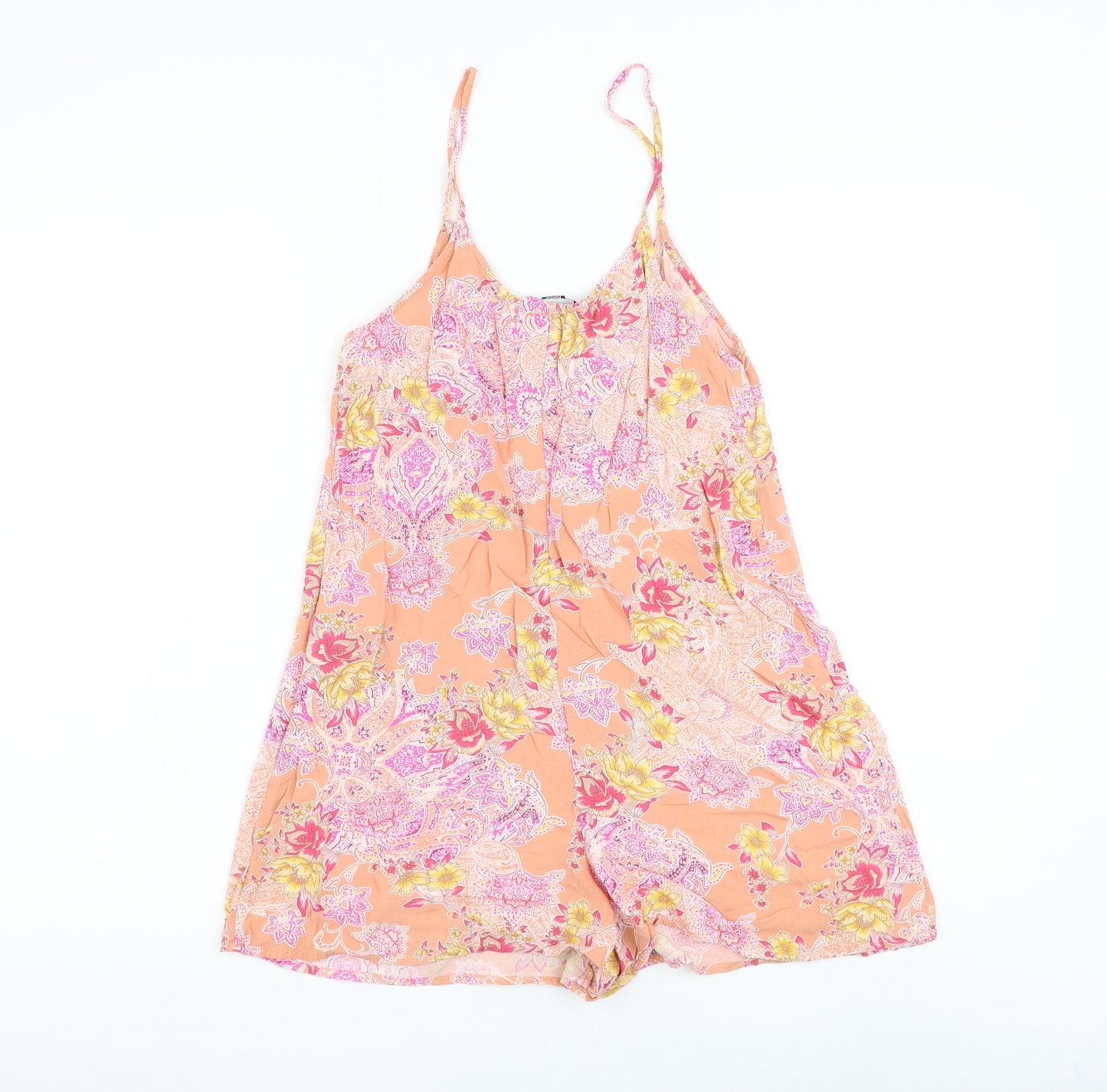 New Look Womens Multicoloured Floral Viscose Playsuit One-Piece Size 8 L3 in Pullover