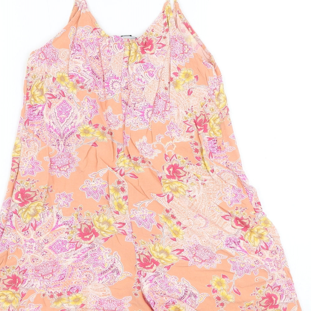 New Look Womens Multicoloured Floral Viscose Playsuit One-Piece Size 8 L3 in Pullover