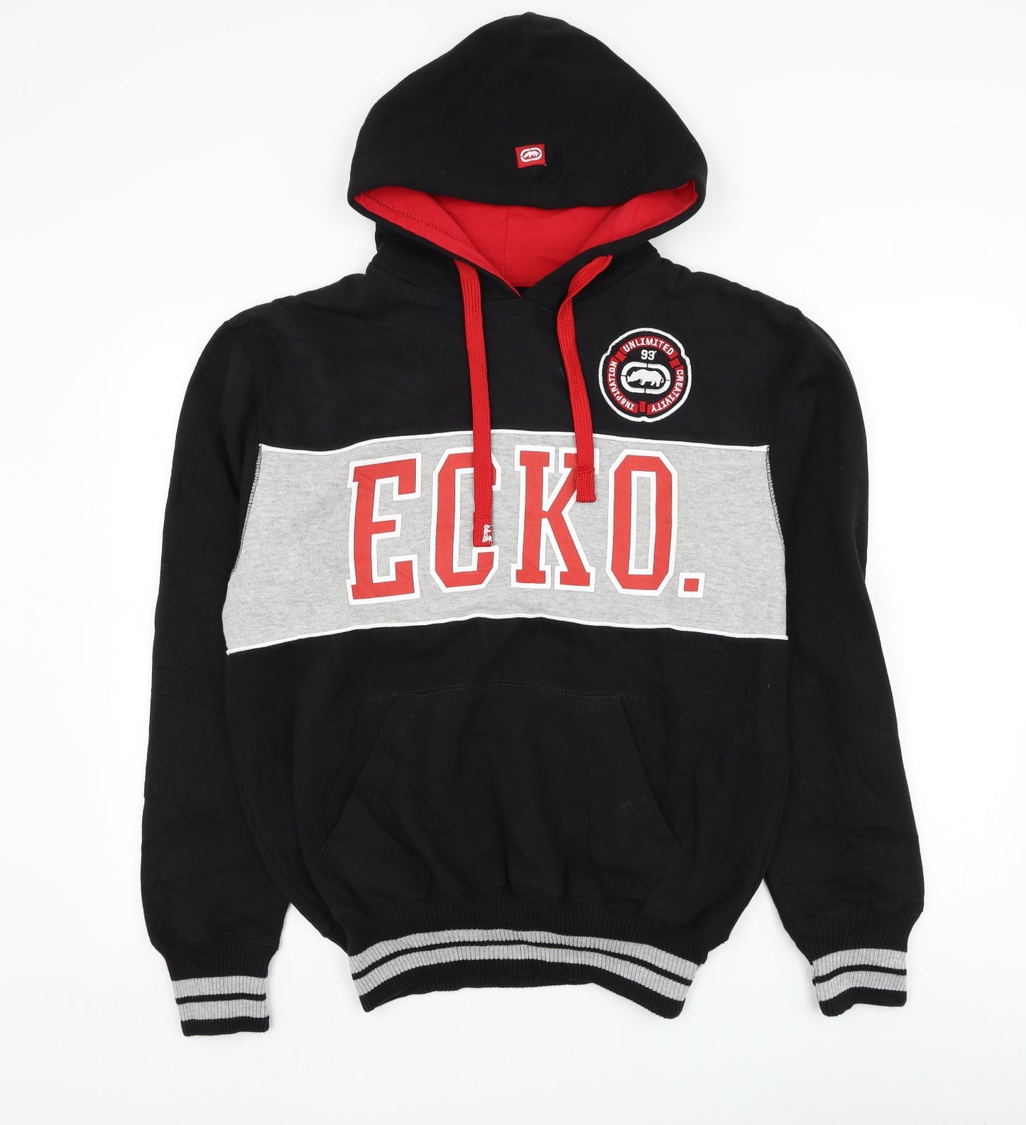 Ecko Unltd. Mens Black Cotton Pullover Hoodie Size M