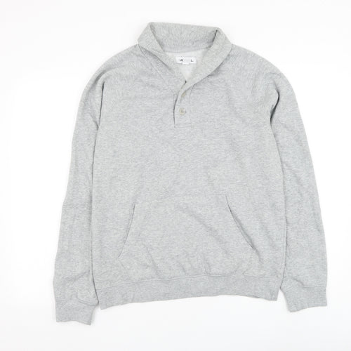 Rail Mens Grey Polyester Pullover Sweatshirt Size M