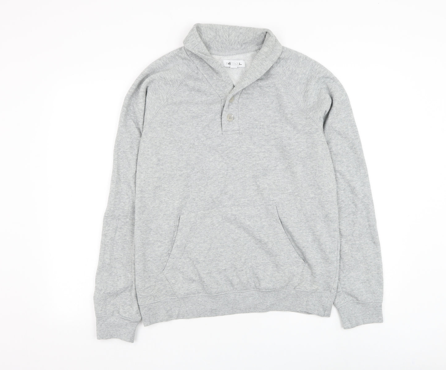 Rail Mens Grey Polyester Pullover Sweatshirt Size M