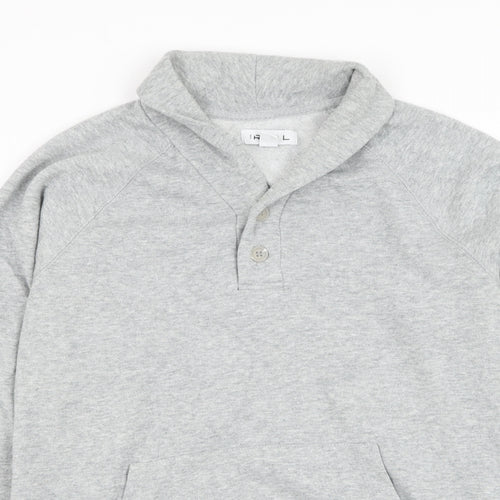 Rail Mens Grey Polyester Pullover Sweatshirt Size M