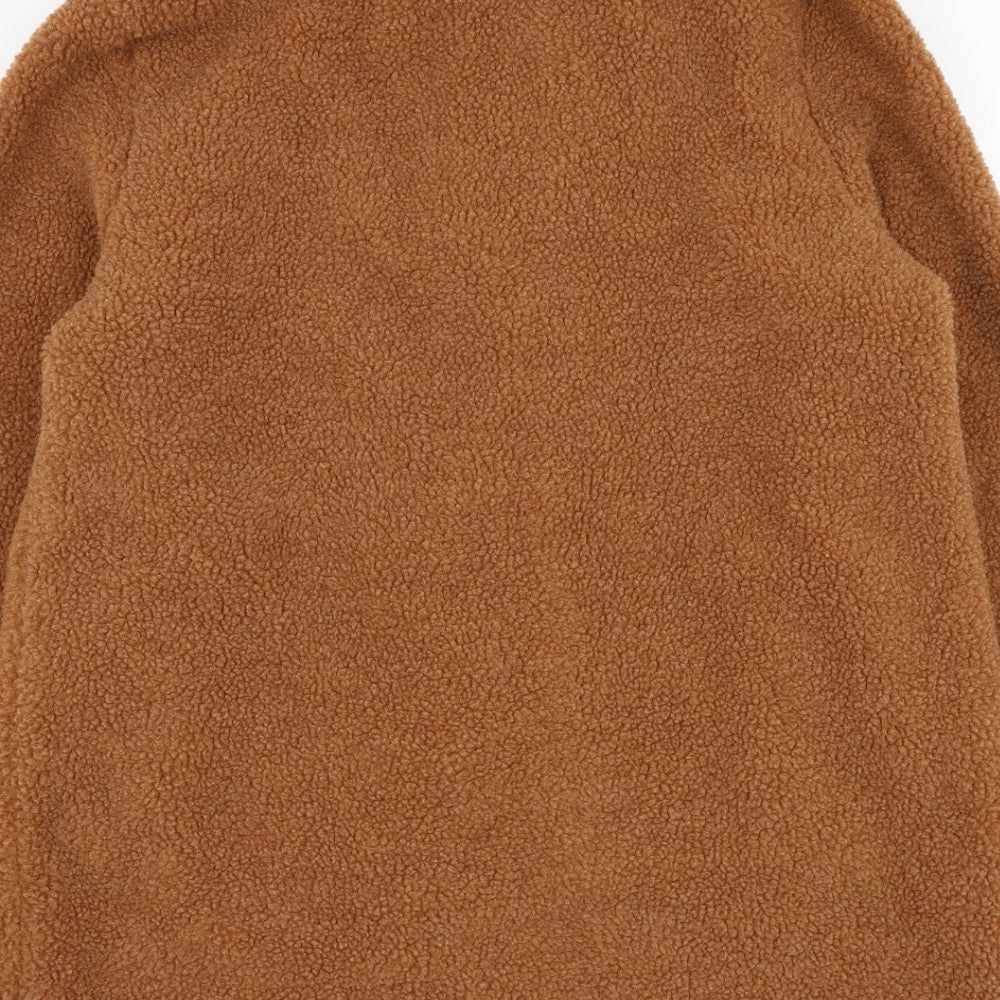 Studio Womens Brown Overcoat Coat Size 18 Button