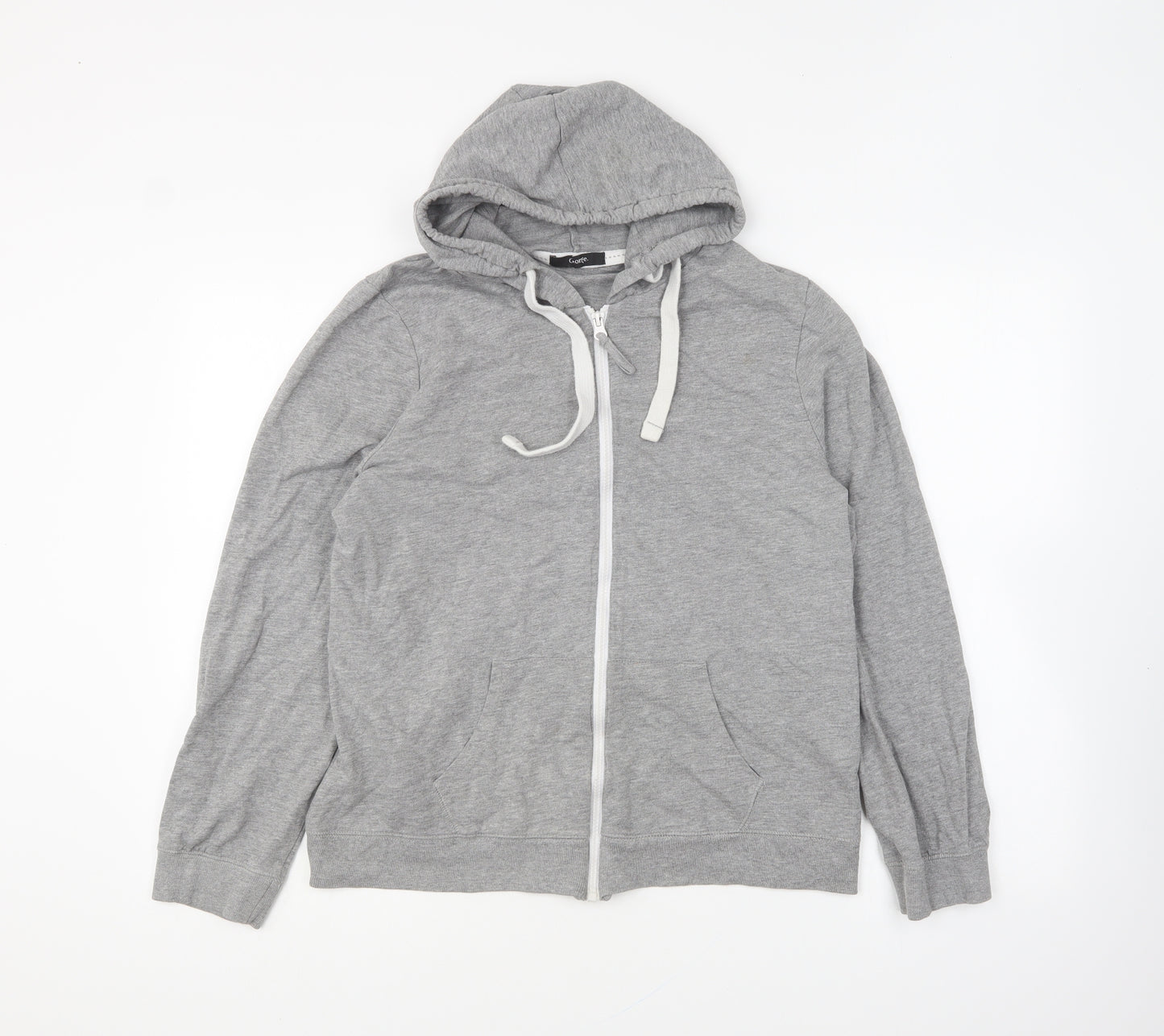 George Womens Grey Viscose Full Zip Hoodie Size 16 Zip