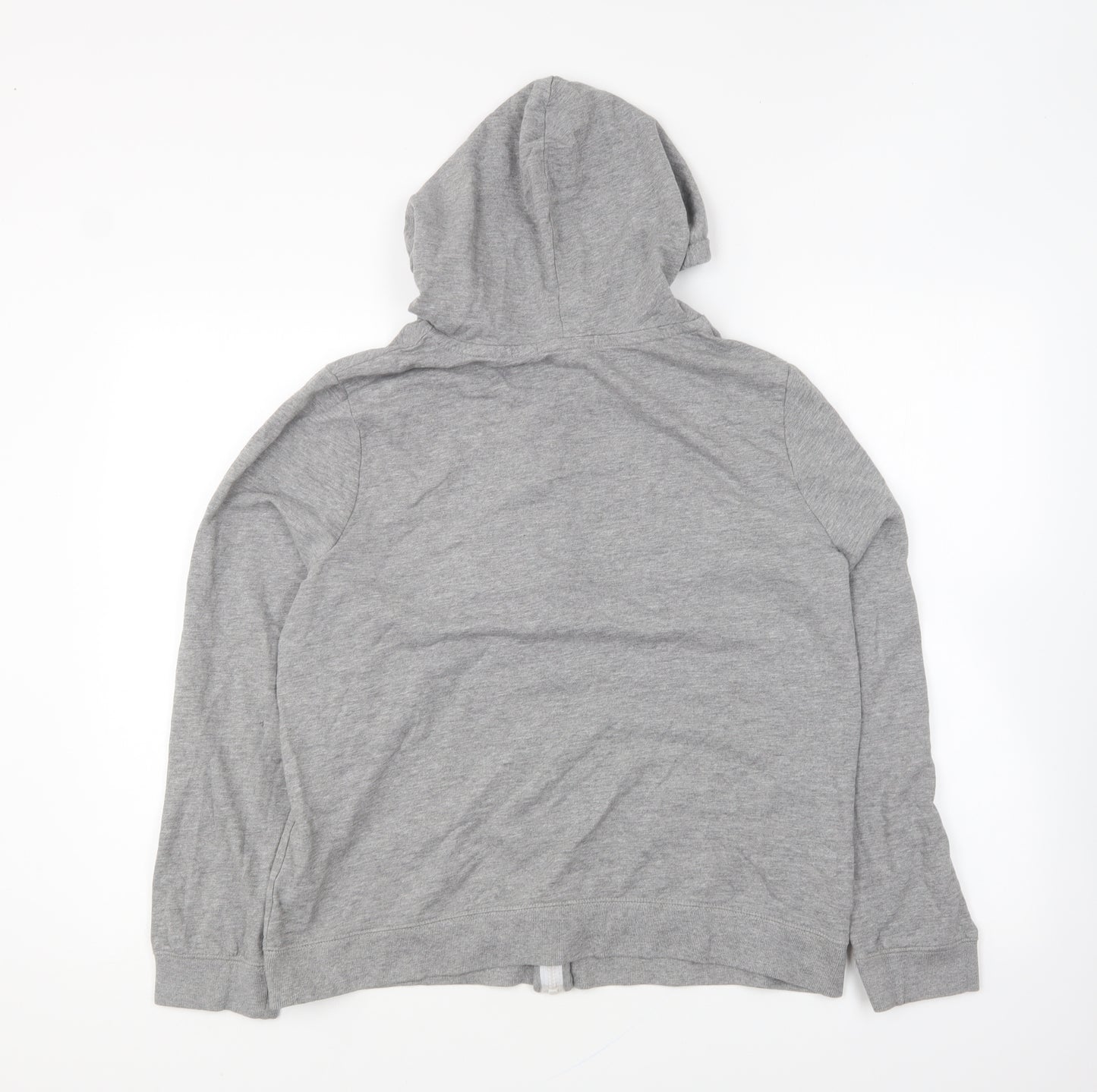 George Womens Grey Viscose Full Zip Hoodie Size 16 Zip
