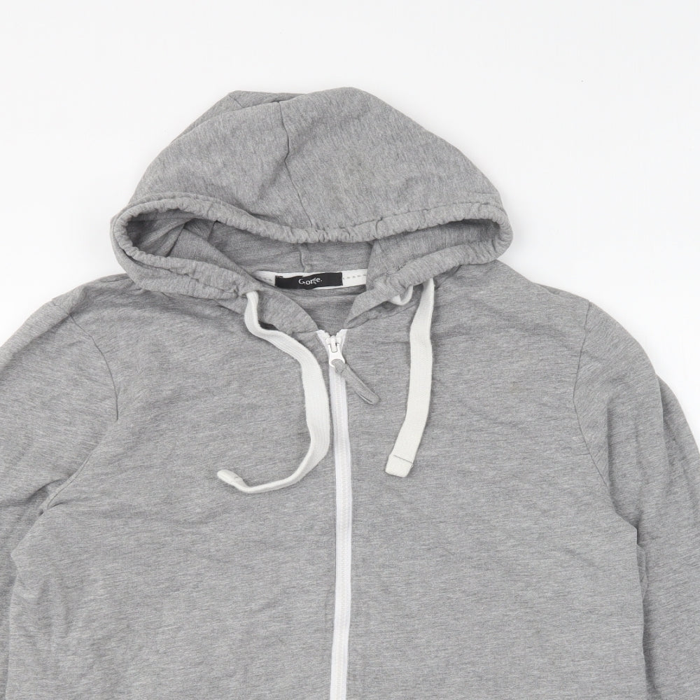 George Womens Grey Viscose Full Zip Hoodie Size 16 Zip