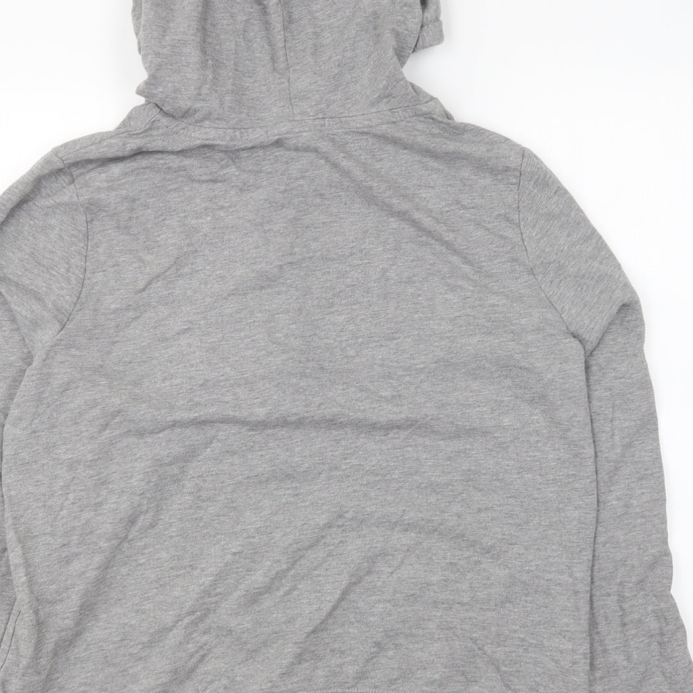 George Womens Grey Viscose Full Zip Hoodie Size 16 Zip