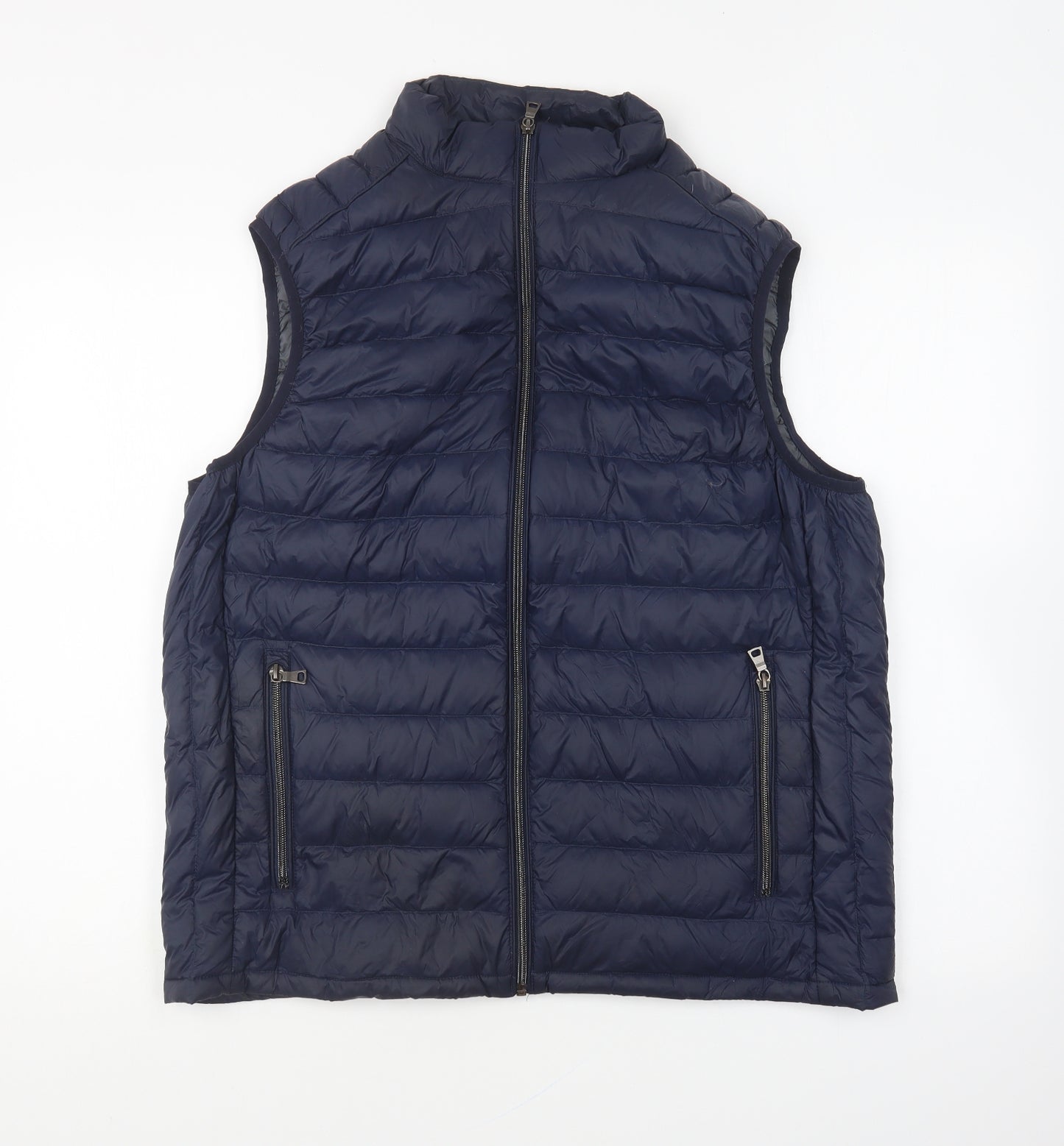 Marks and Spencer Mens Blue Gilet Jacket Size L Zip