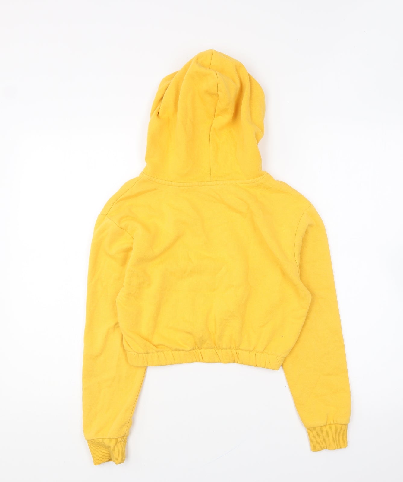 H&M Girls Yellow Cotton Pullover Hoodie Size 9-10 Years Pullover - NYC
