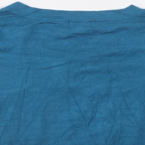 Papaya Womens Blue Round Neck Viscose Cardigan Jumper Size 12