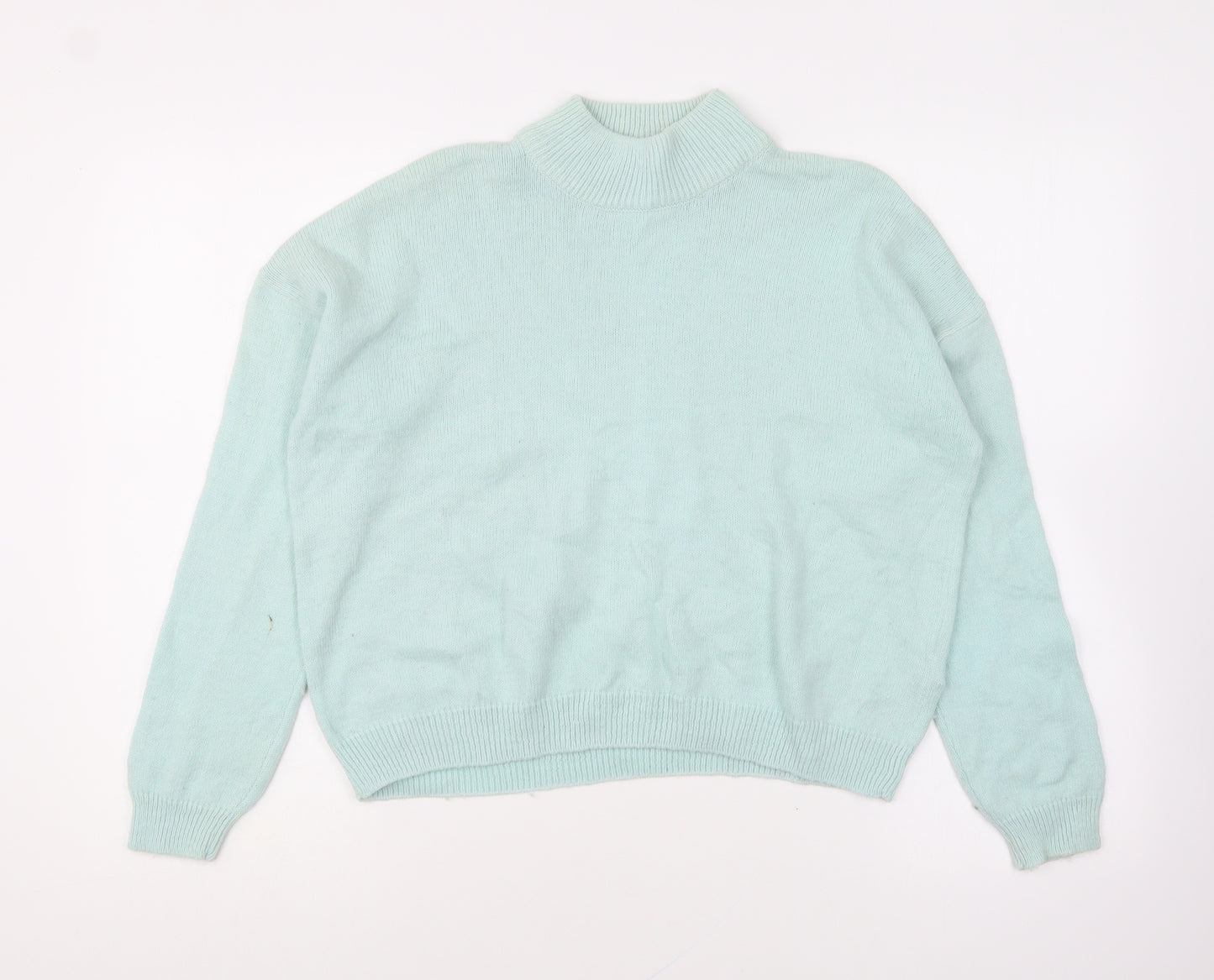 New Look Womens Green High Neck Nylon Pullover Jumper Size 14