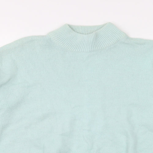 New Look Womens Green High Neck Nylon Pullover Jumper Size 14