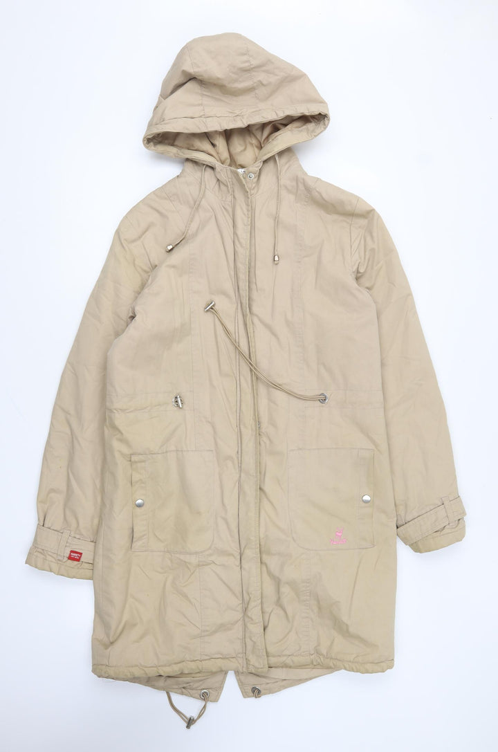 Hamett Womens Beige Parka Coat Size S Zip