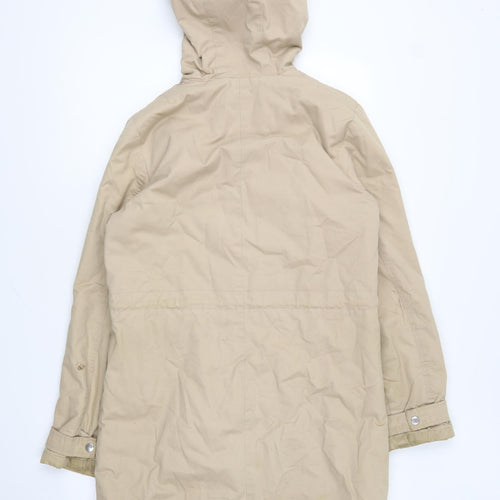 Hamett Womens Beige Parka Coat Size S Zip