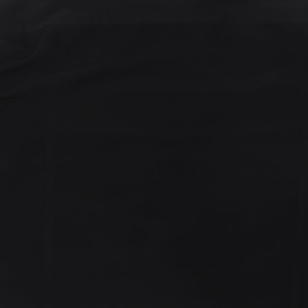Iambrella Mens Black Polyester Button-Up Size XL Collared Button