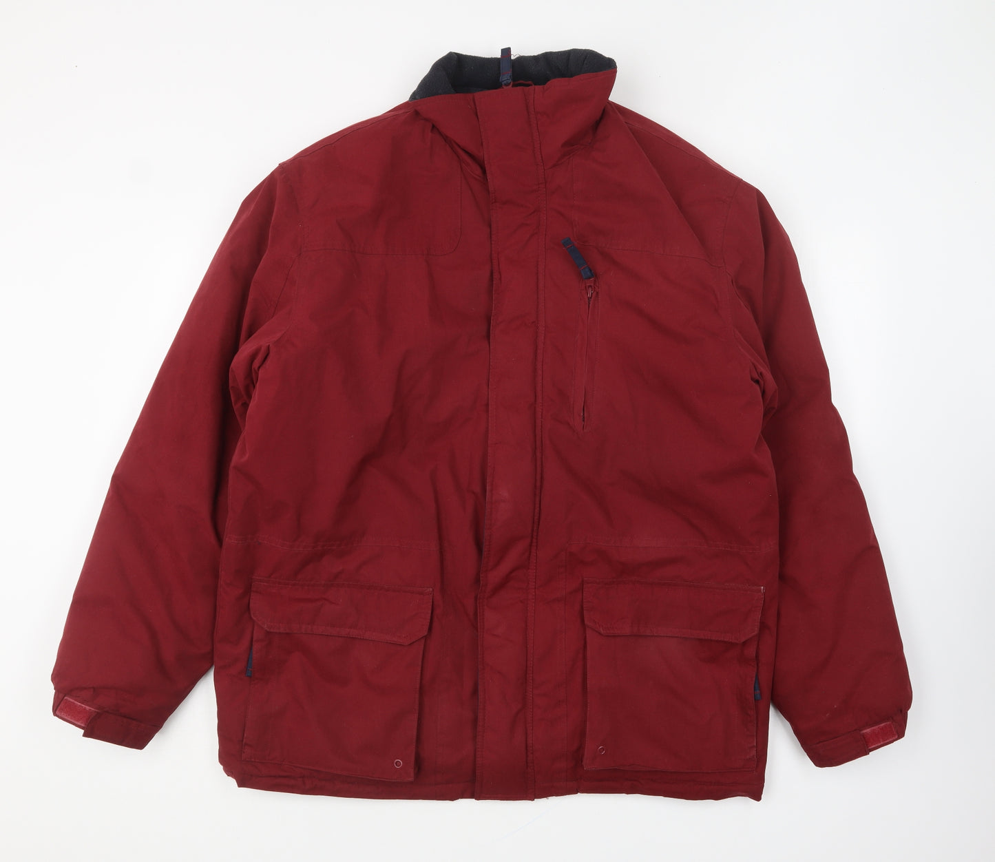 Paul Berman Mens Red Windbreaker Coat Size M Zip