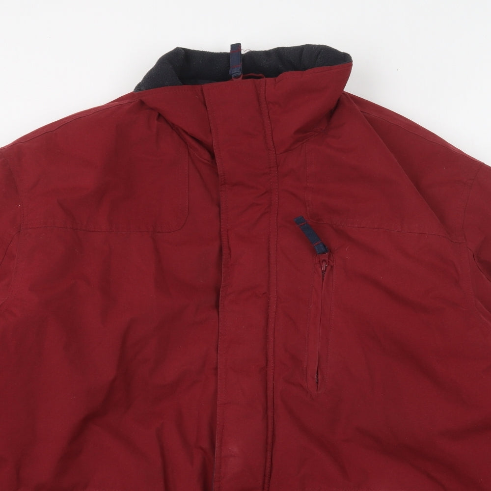 Paul Berman Mens Red Windbreaker Coat Size M Zip