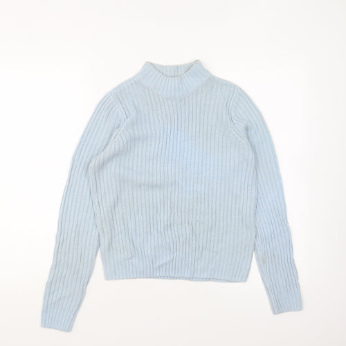 H&M Womens Blue Round Neck Acrylic Pullover Jumper Size XS