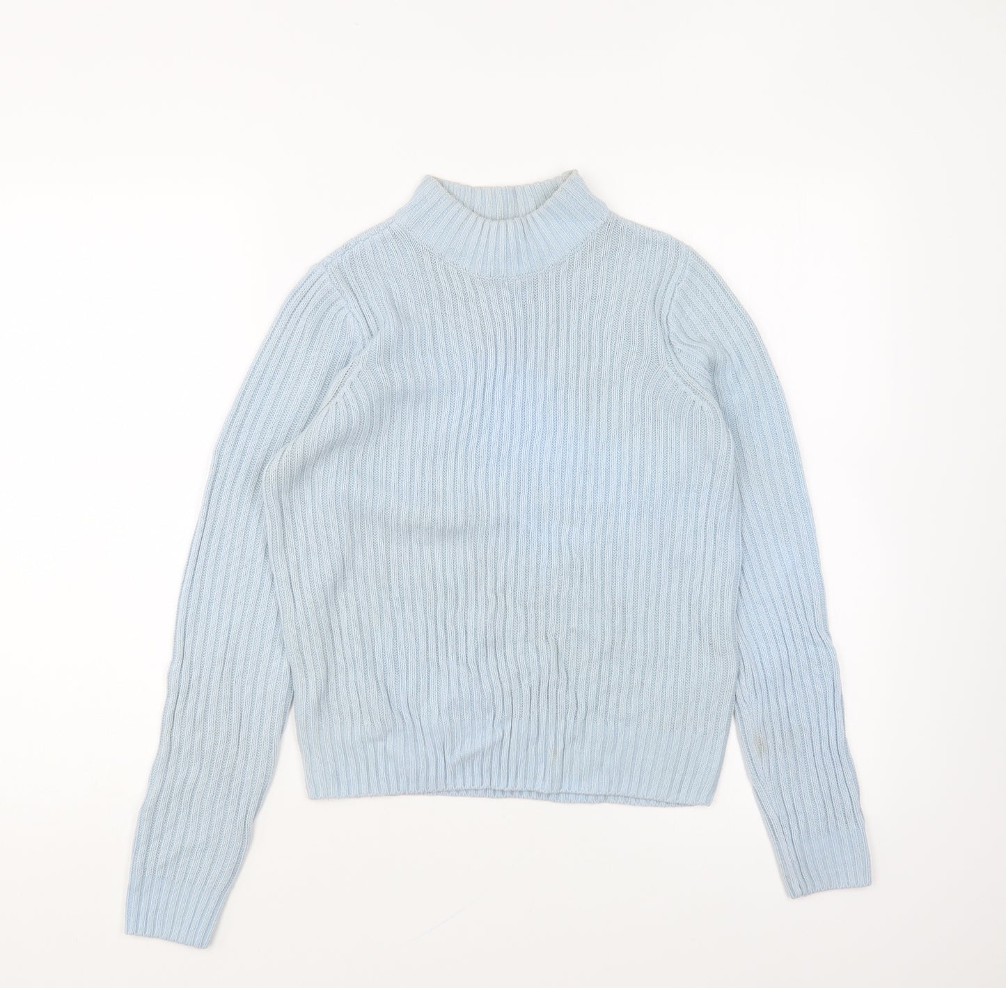 H&M Womens Blue Round Neck Acrylic Pullover Jumper Size XS