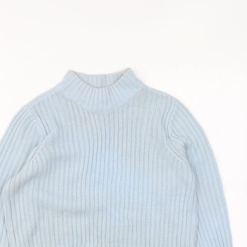 H&M Womens Blue Round Neck Acrylic Pullover Jumper Size XS