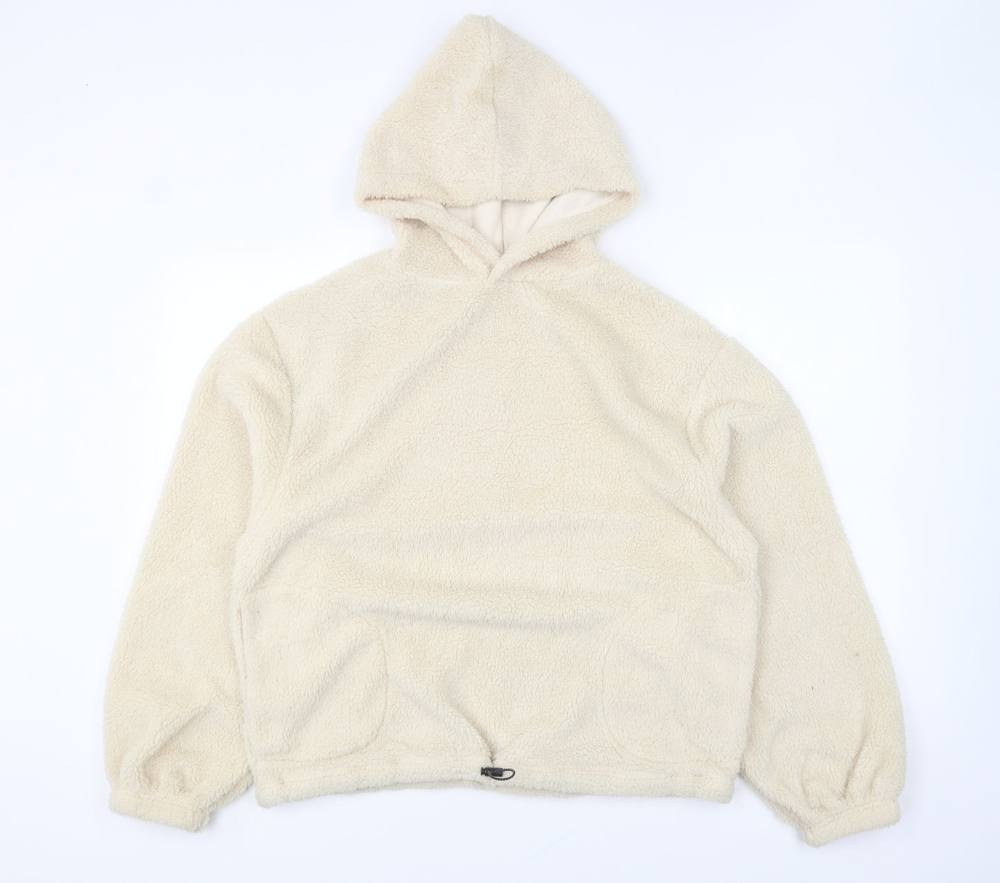 George Womens Beige Polyester Pullover Hoodie Size M Pullover