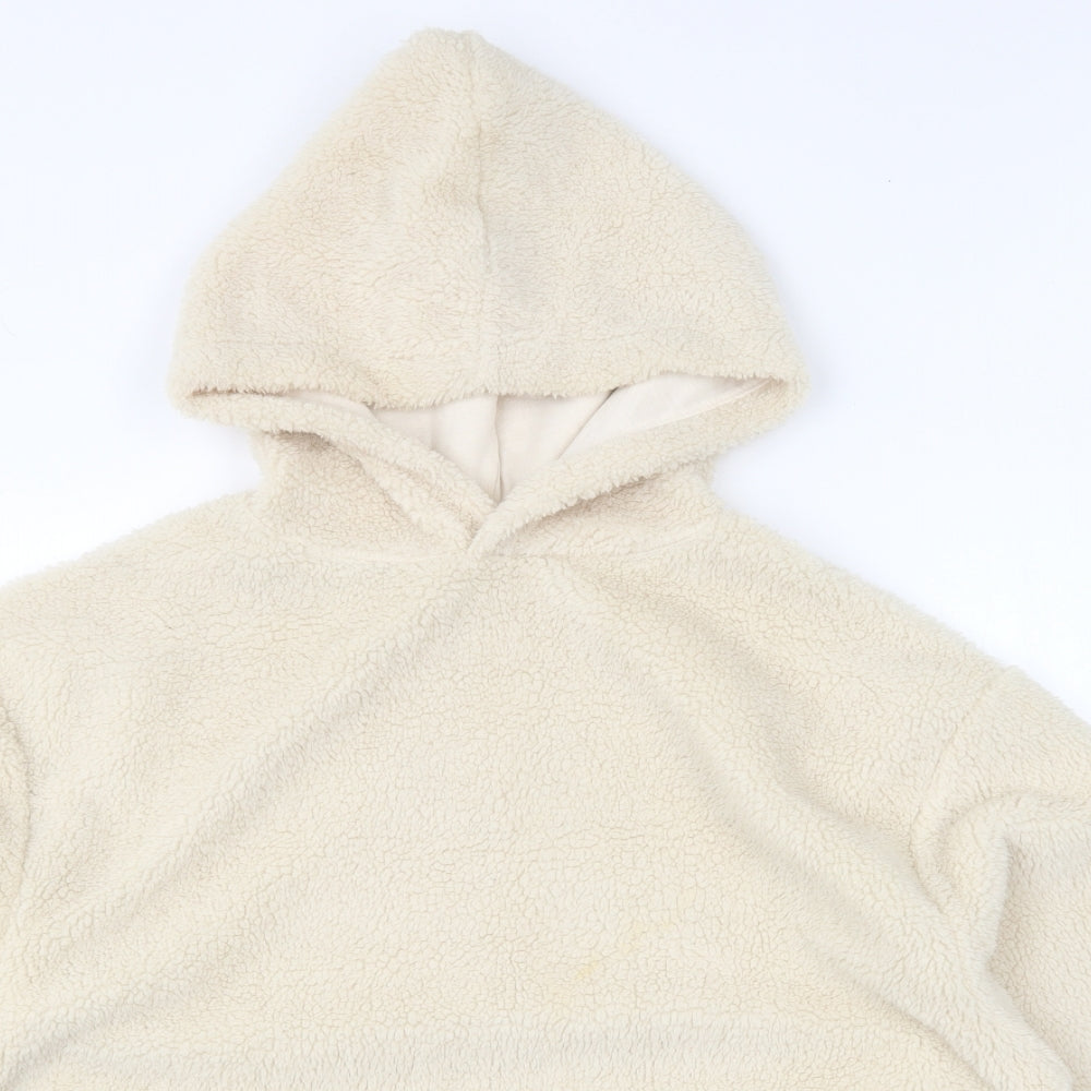 George Womens Beige Polyester Pullover Hoodie Size M Pullover
