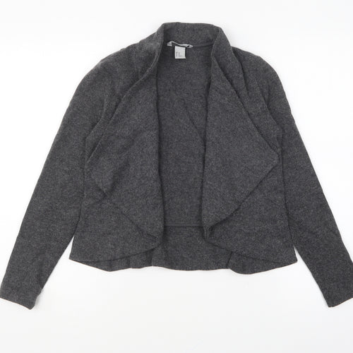 H&M Womens Grey V-Neck Acrylic Cardigan Jumper Size XS