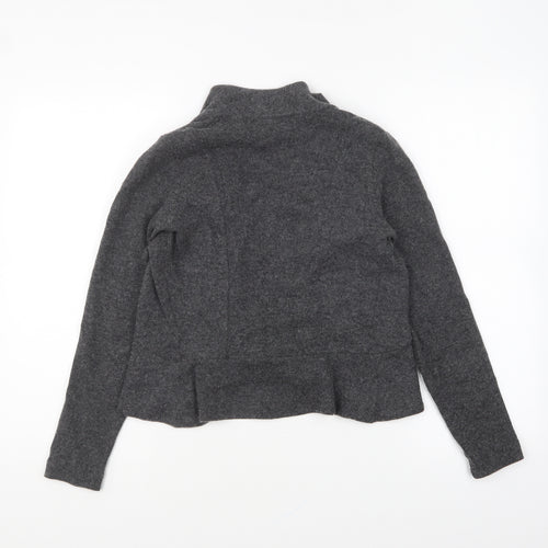 H&M Womens Grey V-Neck Acrylic Cardigan Jumper Size XS