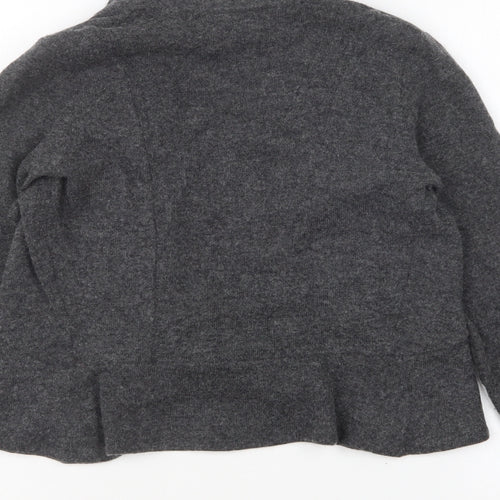 H&M Womens Grey V-Neck Acrylic Cardigan Jumper Size XS