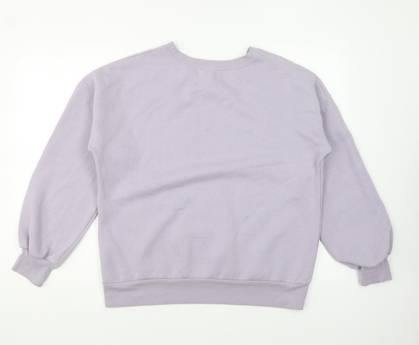 New Look Womens Purple Cotton Pullover Sweatshirt Size M Pullover