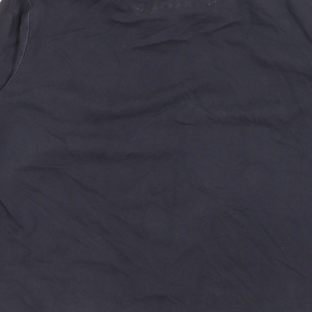 Columbia Mens Blue Cotton Polo Size L Collared Button