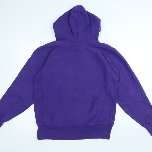 Champion Mens Purple Polyester Pullover Hoodie Size L - Union City New Jersey