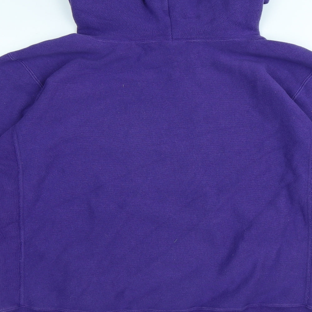 Champion Mens Purple Polyester Pullover Hoodie Size L - Union City New Jersey