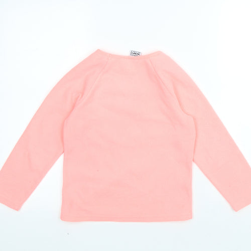 Disney Girls Pink Round Neck Polyester Pullover Jumper Size 7-8 Years - Minie Mouse
