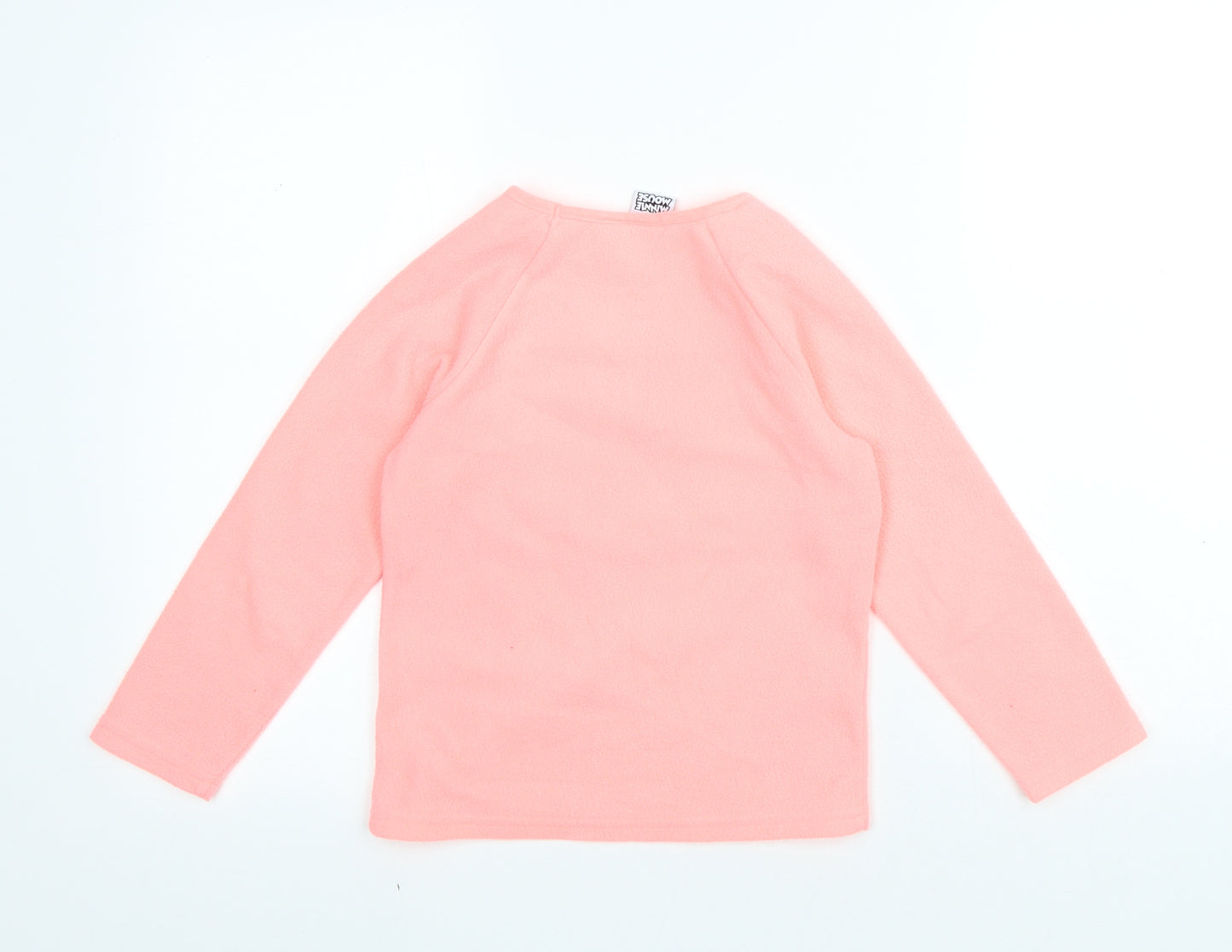 Disney Girls Pink Round Neck Polyester Pullover Jumper Size 7-8 Years - Minie Mouse