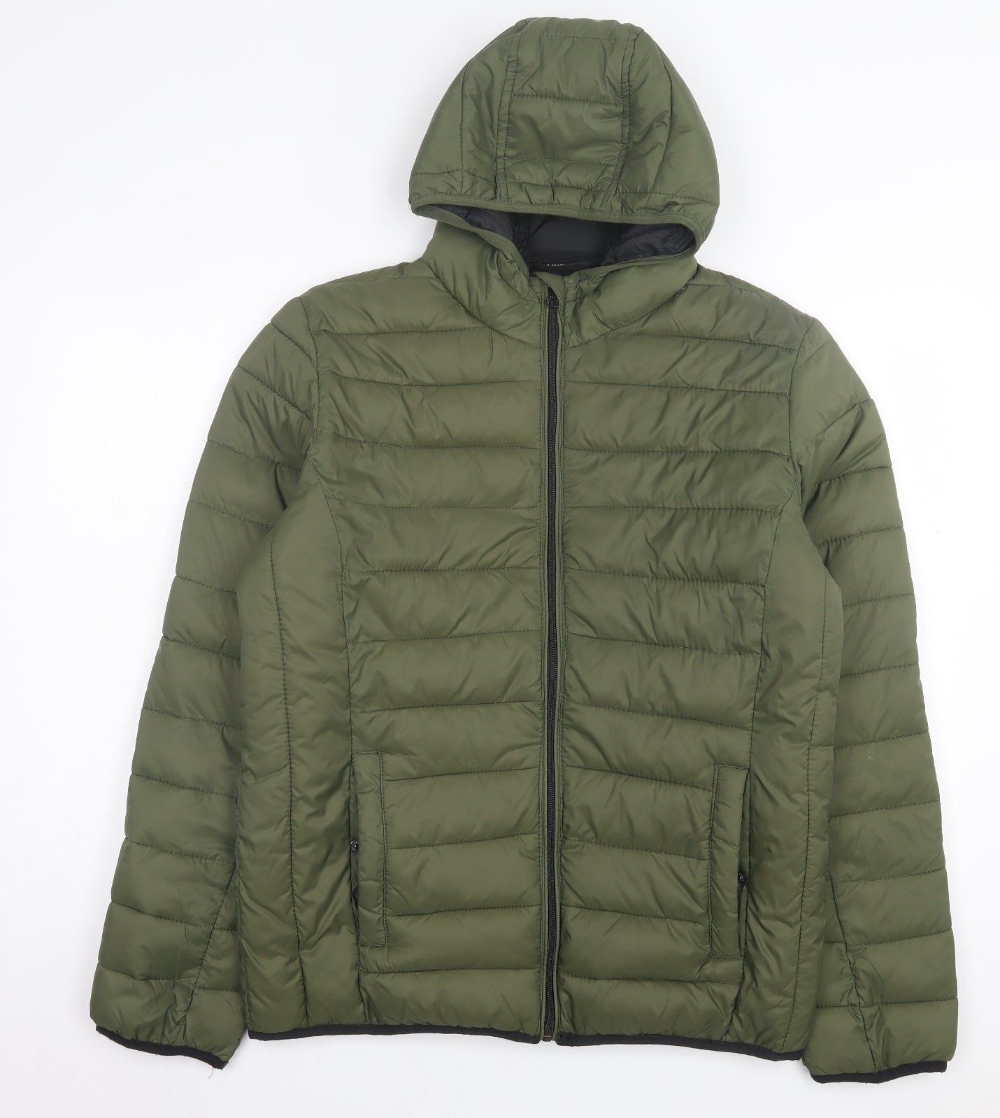 Livergy Mens Green Puffer Jacket Jacket Size L Zip