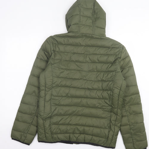 Livergy Mens Green Puffer Jacket Jacket Size L Zip
