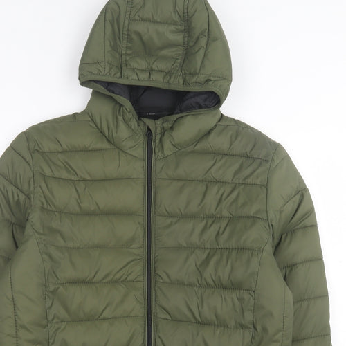 Livergy Mens Green Puffer Jacket Jacket Size L Zip