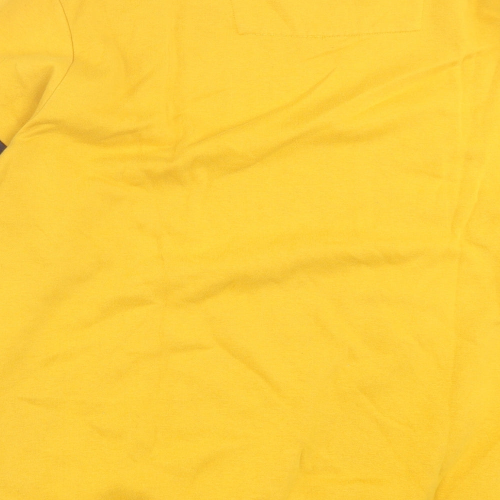 F&F Mens Yellow Cotton Pullover Sweatshirt Size XL - USA