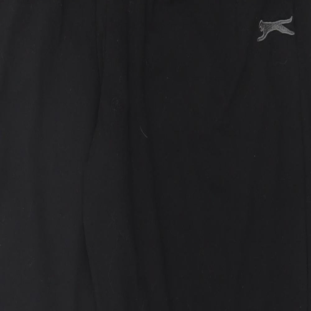 Slazenger Mens Black Polyester Jogger Trousers Size XL L28 in Regular Drawstring