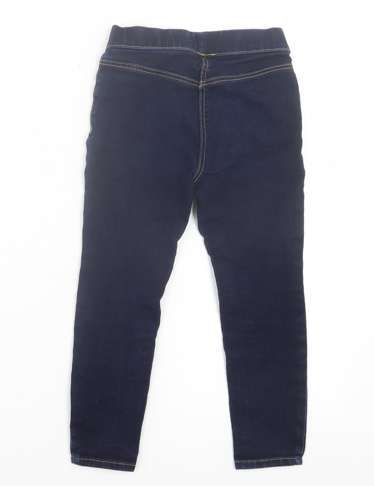 George Girls Blue Cotton Jegging Trousers Size 4-5 Years Regular Pullover
