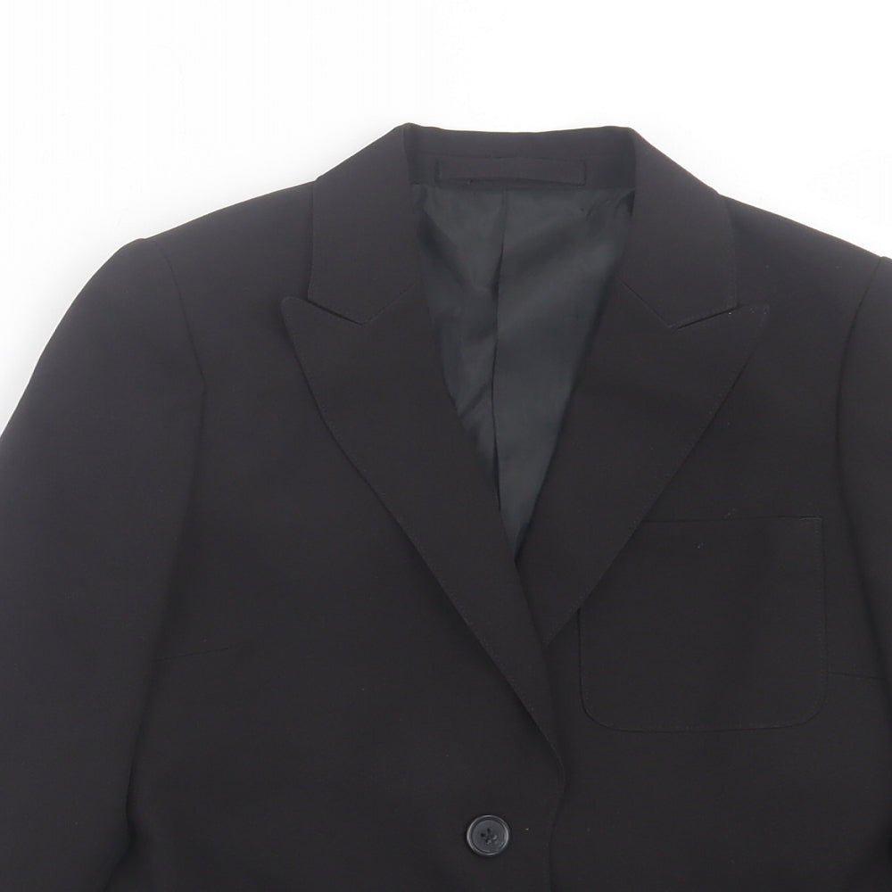 Debenhams Boys Black Jacket Blazer Size 9 Years Button