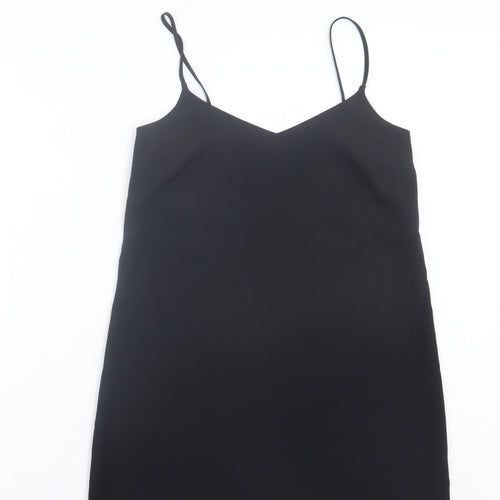 Missguided Womens Black Polyester Tank Dress Size 8 V-Neck Pullover
