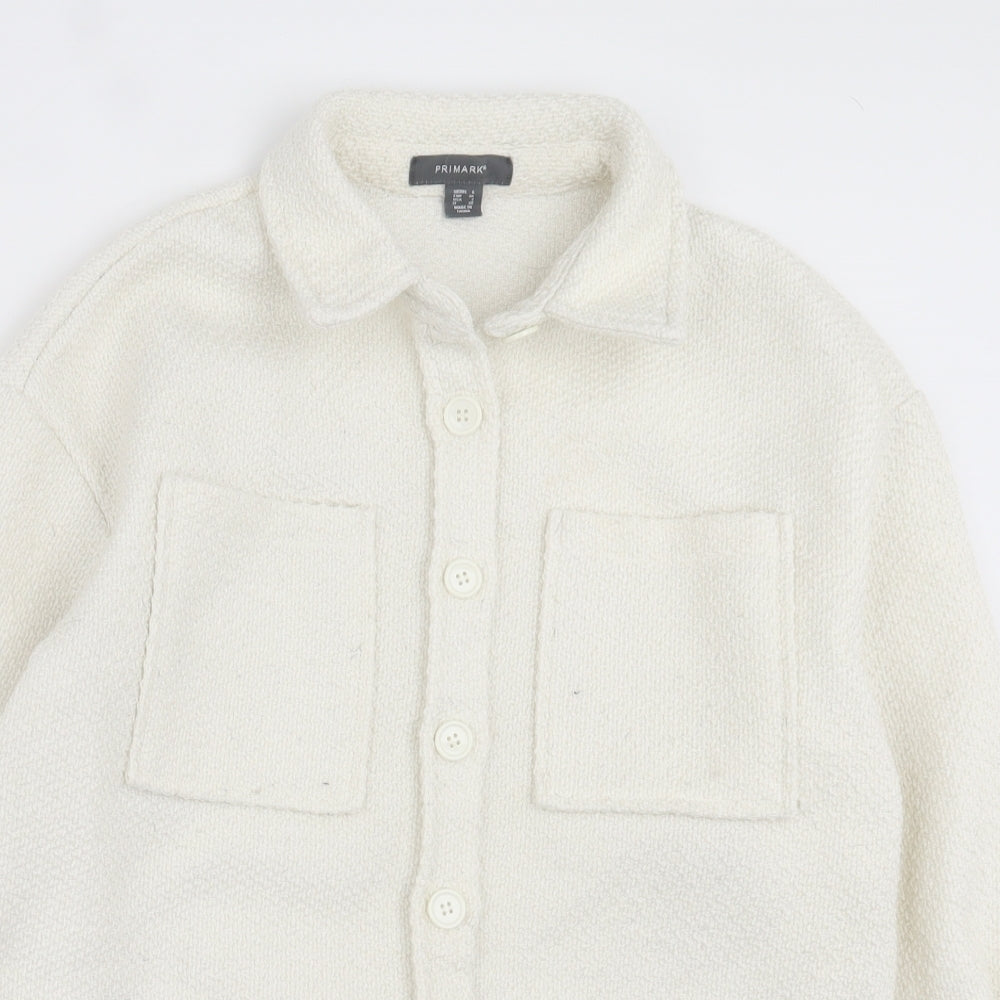 Primark Womens Ivory Jacket Size 6 Button