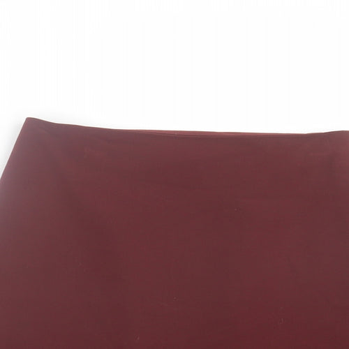 ASOS Womens Red Polyester A-Line Skirt Size 6 Zip