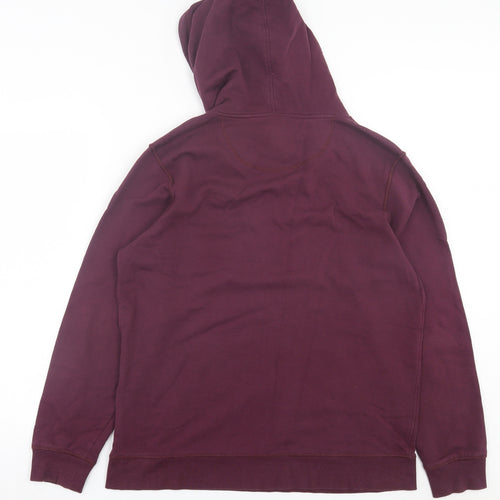 JACK & JONES Mens Purple Cotton Pullover Hoodie Size XL