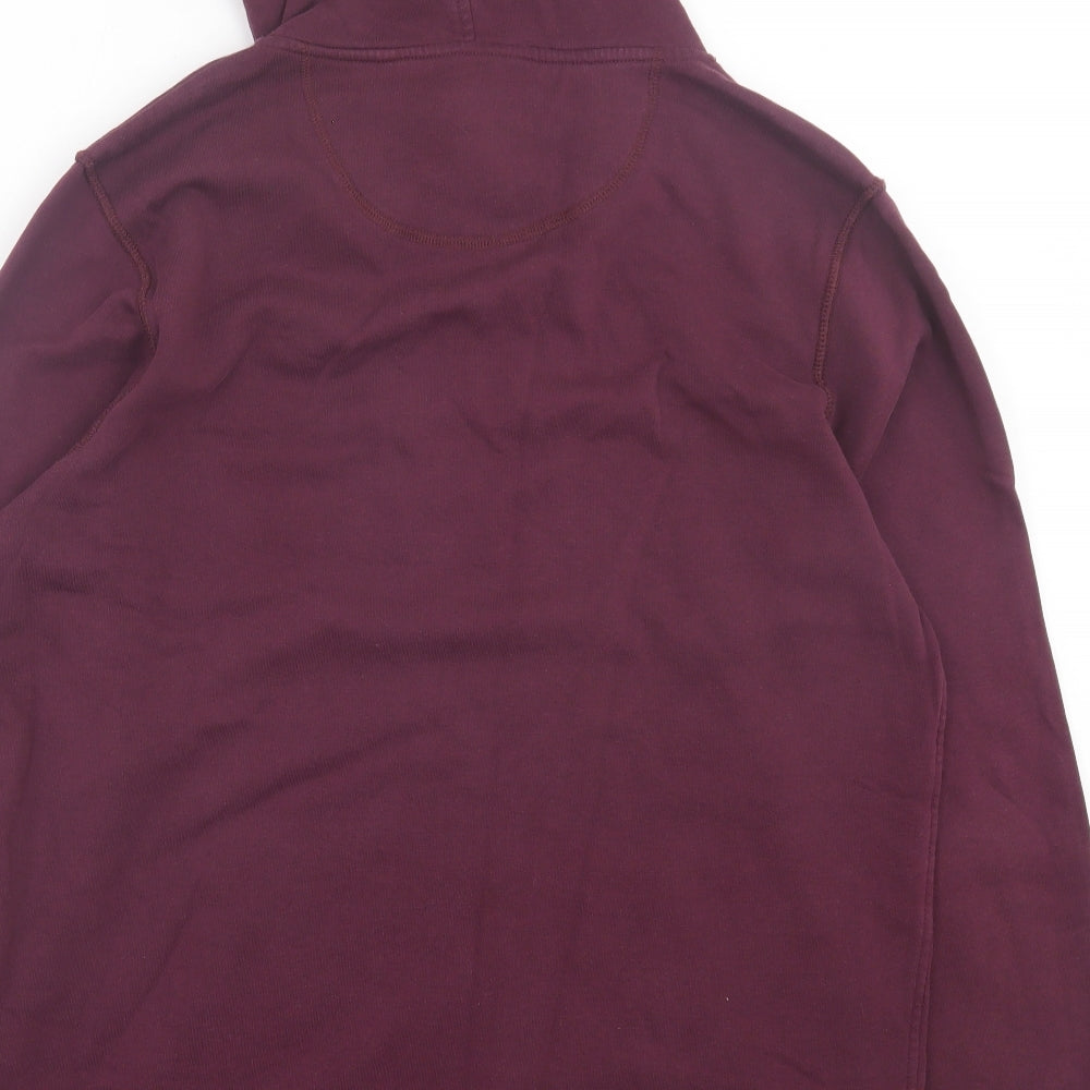 JACK & JONES Mens Purple Cotton Pullover Hoodie Size XL